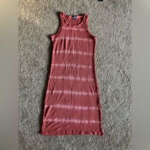 Democracy Rust Striped Midi Dress